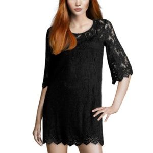 Black lace sheath dress